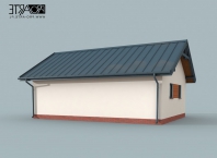 G292 szkielet drewniany projekt garażu dwustanowiskowego z pomieszczeniem gospodarczym. Obraz #8