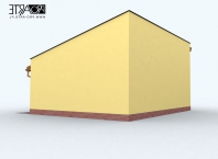 G85 szkielet drewniany projekt garażu dwustanowiskowego z pomieszczeniami gospodarczymi. Obraz #7