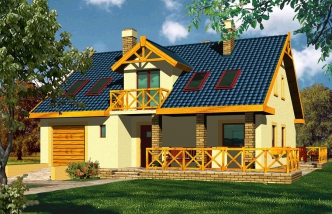 JARZĘBINA wersja B z podwójnym garażem