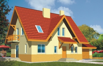 OLA 1 wersja B z pojedynczym garażem