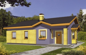 FIOŁEK wersja A z poj. garażem paliwo stałe