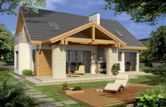 ASTON 2 wersja B podwójny garaż z boku