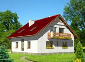 ANGELA wersja A z pojedynczym garażem z lewej