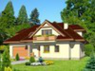 BOROMIR wersja B bez antresoli, garażem i wiatą