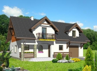 JAGÓDKA wersja C z podwójnym garażem