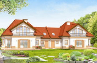 RÓŻA 2 wersja B z podwójnym garażem