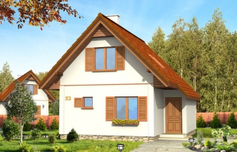 AMBROZJA 2 wersja A parterowa z pojedynczym garażem
