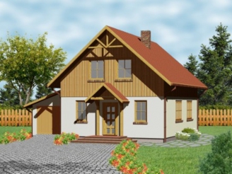 Domek Klonowy z garażem (030 SK + GP)