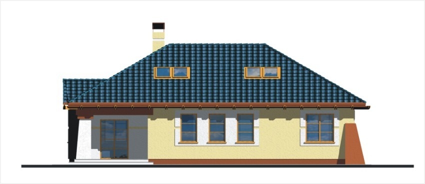 FRODO wersja B dach 4-spadowy z pojedynczym garażem