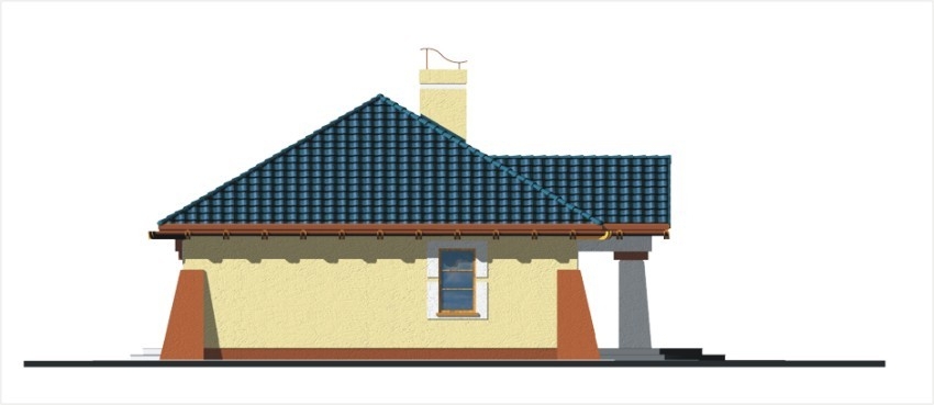 FRODO wersja D dach 2-spadowy z pojedynczym garażem