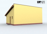 G85 szkielet drewniany projekt garażu dwustanowiskowego z pomieszczeniami gospodarczymi. Obraz #8