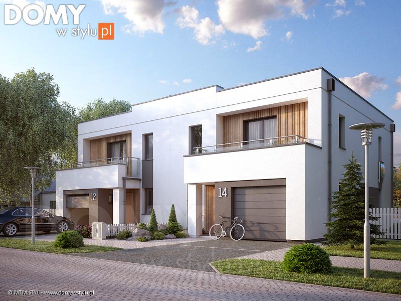 DOBRY DOM: Projekty domów dwurodzinnych (dla dwóch rodzin) z osobnym